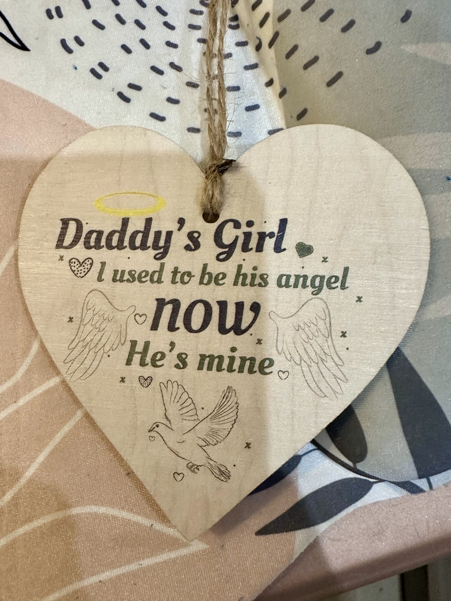 Handmade Wooden Heart-Shaped Keepsake Tags with heartfelt message