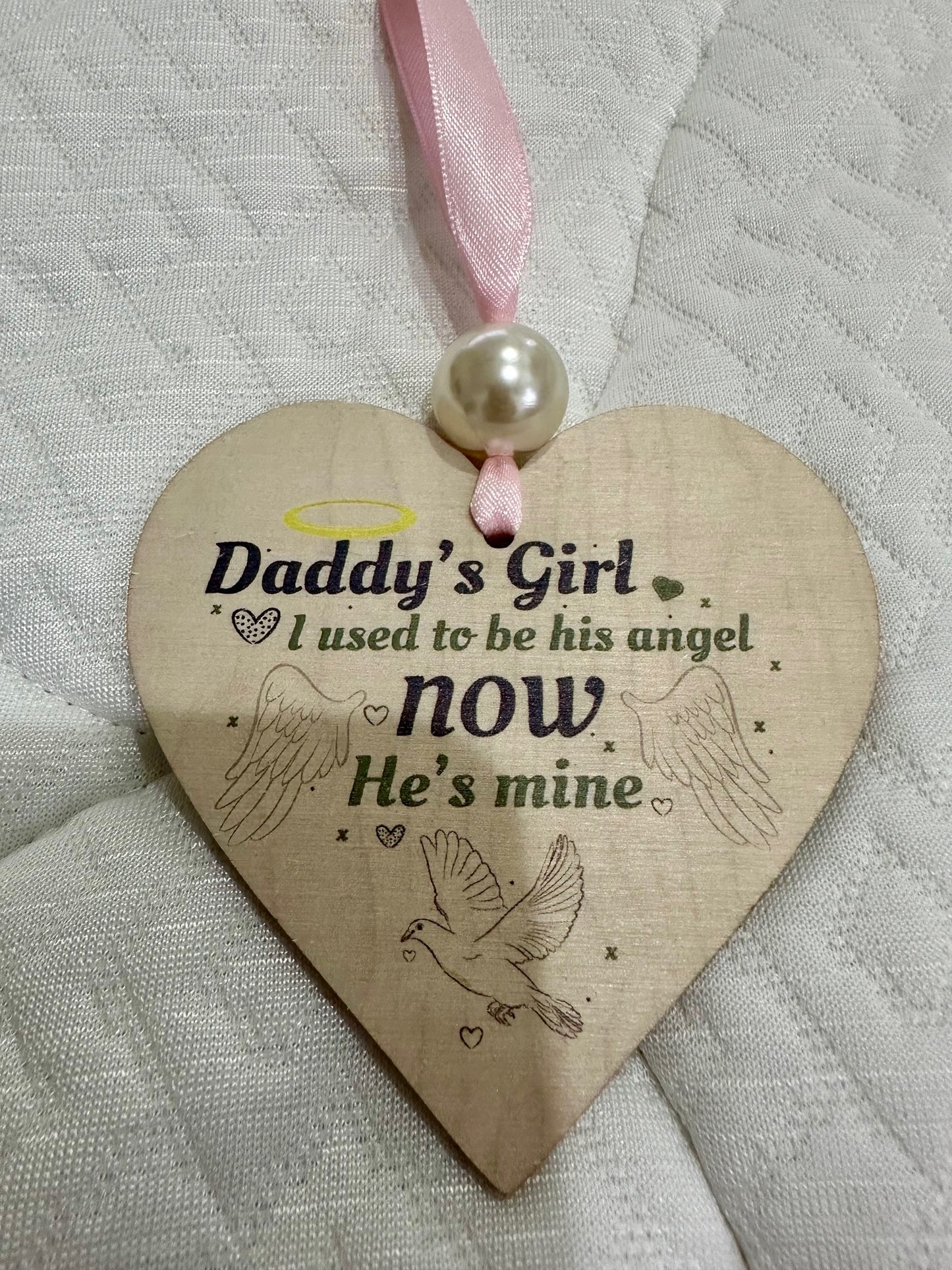 Handmade Wooden Heart-Shaped Keepsake Tags with heartfelt message